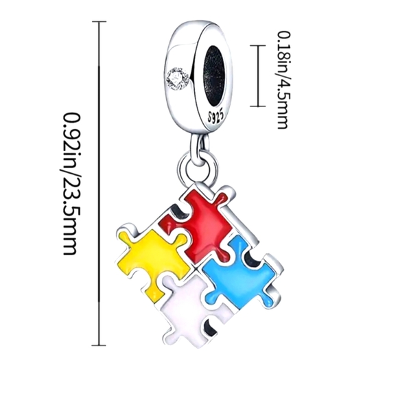 NWT Autism Awarness Puzzle Charm - Picture 3 of 3